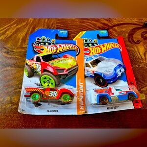 Vintage hot wheels, two cars, hot wheels stunt, hot wheels race 2013
